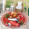 Cute cartoon gingerbread man Christmas gift rug home soft decorative anti-slip yoga table and chair mat carpet outdoor floor mat carpet Y1