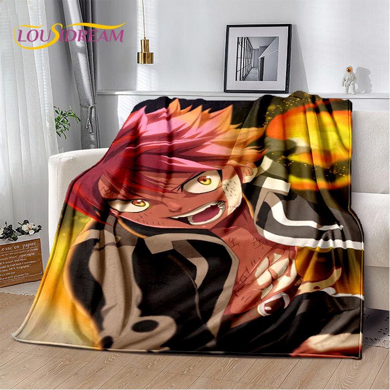Fairy Tail Ιαπωνικό Άνιμε Κινούμενο Σχέδιο Μαλακή Βελούδινη Κουβέρτα, Κουβέρτα Φλις Ριχτάρι για Σαλόνι Υπνοδωμάτιο Κρεβάτι Καναπέ Πικνίκ Κουβέρτα Κάλυψης Παιδί