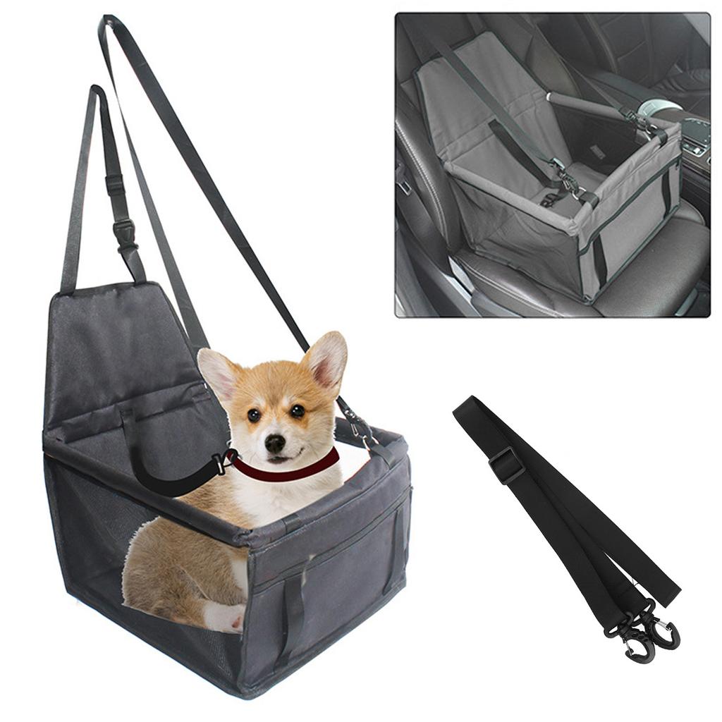 Pet Car Seat Oxford Cloth Water Proof Coating Non Slip Backing Dog Safety Seat with Adjustable Belt