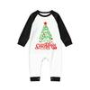 Matching Family Christmas Pajamas Set Long Sleeve Top and Pants Patchwork Print Wear