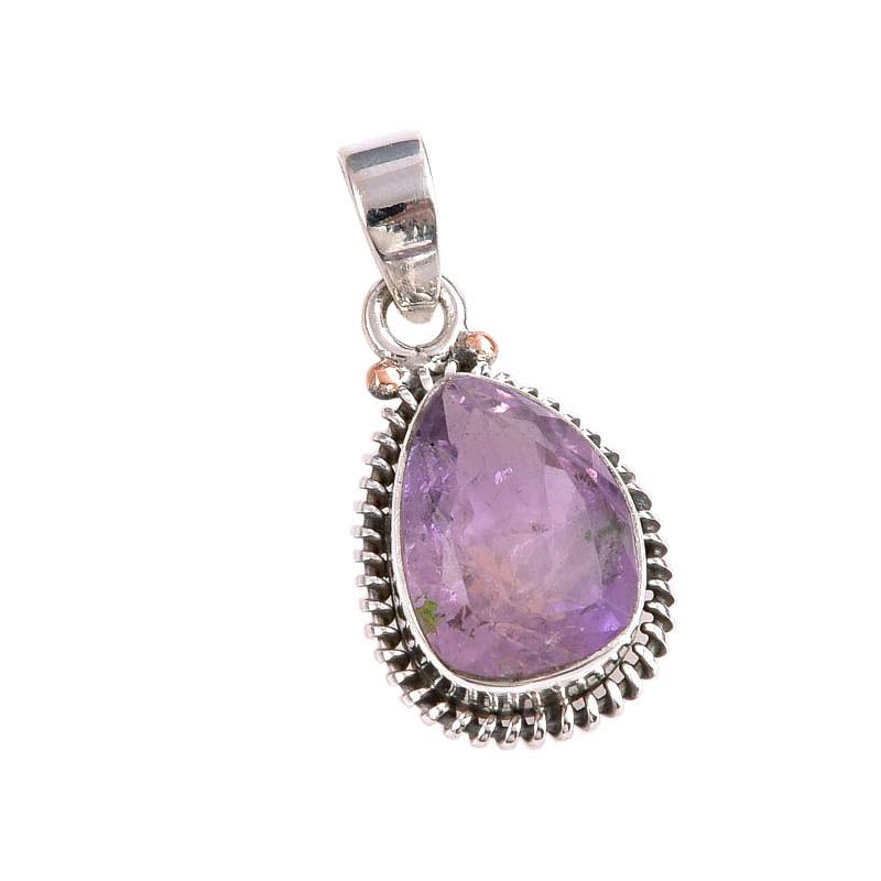 Natural Ametrine Gemstone Handmade 925 Solid Sterling Silver Pendant 1" U7E92
