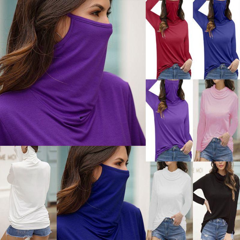 Women's Stylish Turtleneck Long Sleeve Dust-proof Blouse T-shirt For Everyday Comfort