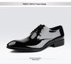 Brother Village Men's Patent Leather Lace-Up Formal Shoes – Shiny, Pointed Toe for Business or Weddings.