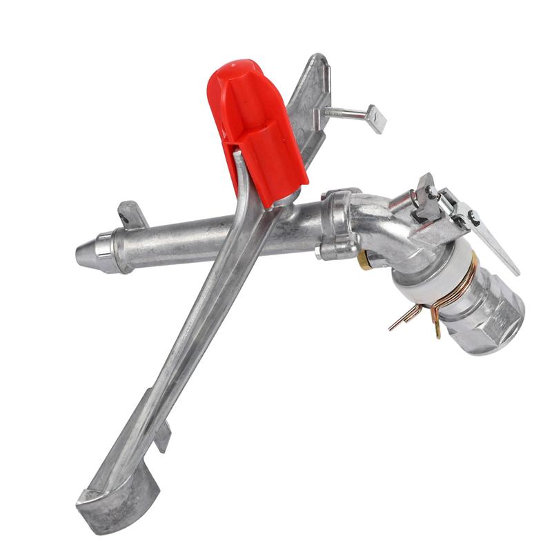 

A34R 6Pcs 1.5 Inch Garden Impact Water 360 Degree Adjustable Sprinkler Durable Zinc Alloy
