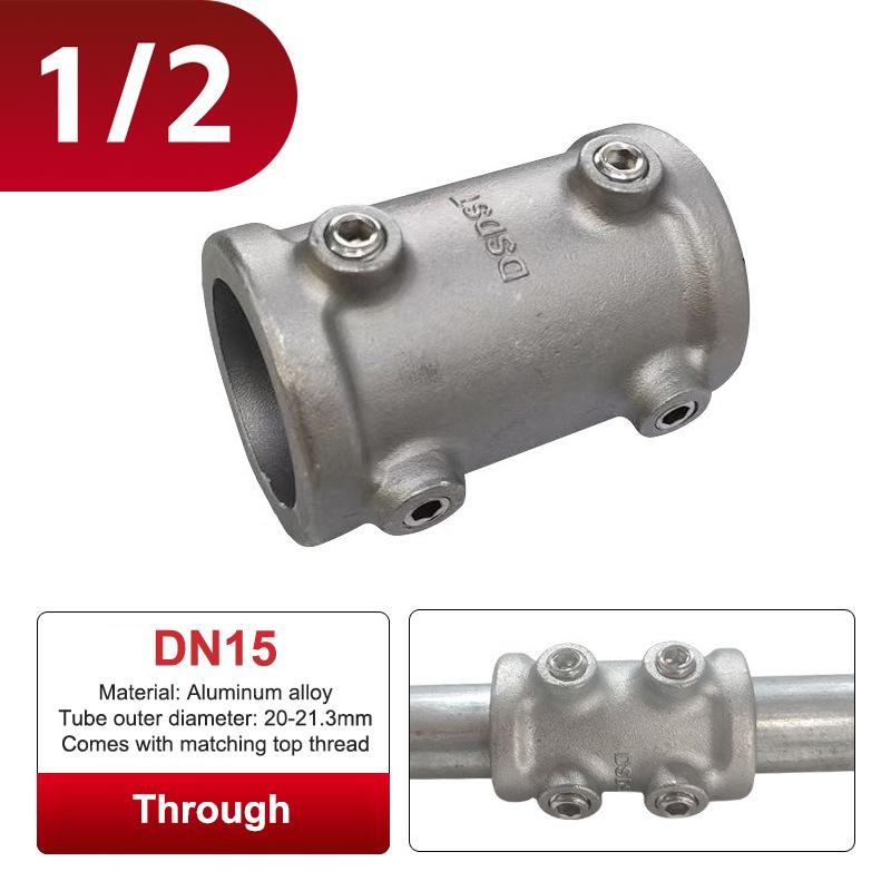 Aluminum Alloy Connector Elbow Tee Base Flat Three-Dimensional Fitting Connection Fastener 20/25Mm Steel Tube Shelf Parts