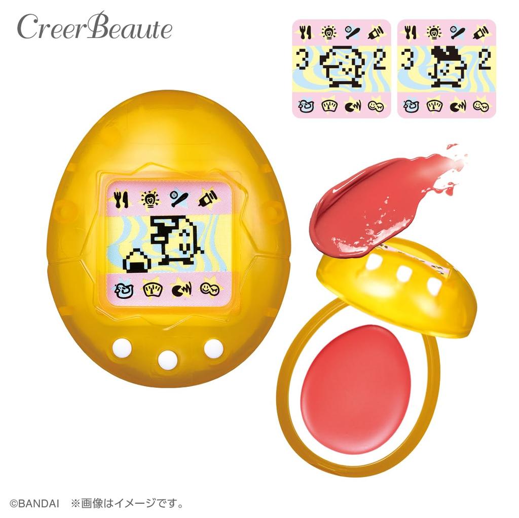 Bandai Tamagotchi Custom!! Lip & Cheek New Species Discovered!! Transparent Yellow, Ages 15+