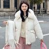 Fur Collar New Style Down Cotton Coat for Women Winter Korean Version Thickened Cotton Coat Small Loose Cotton Jacket