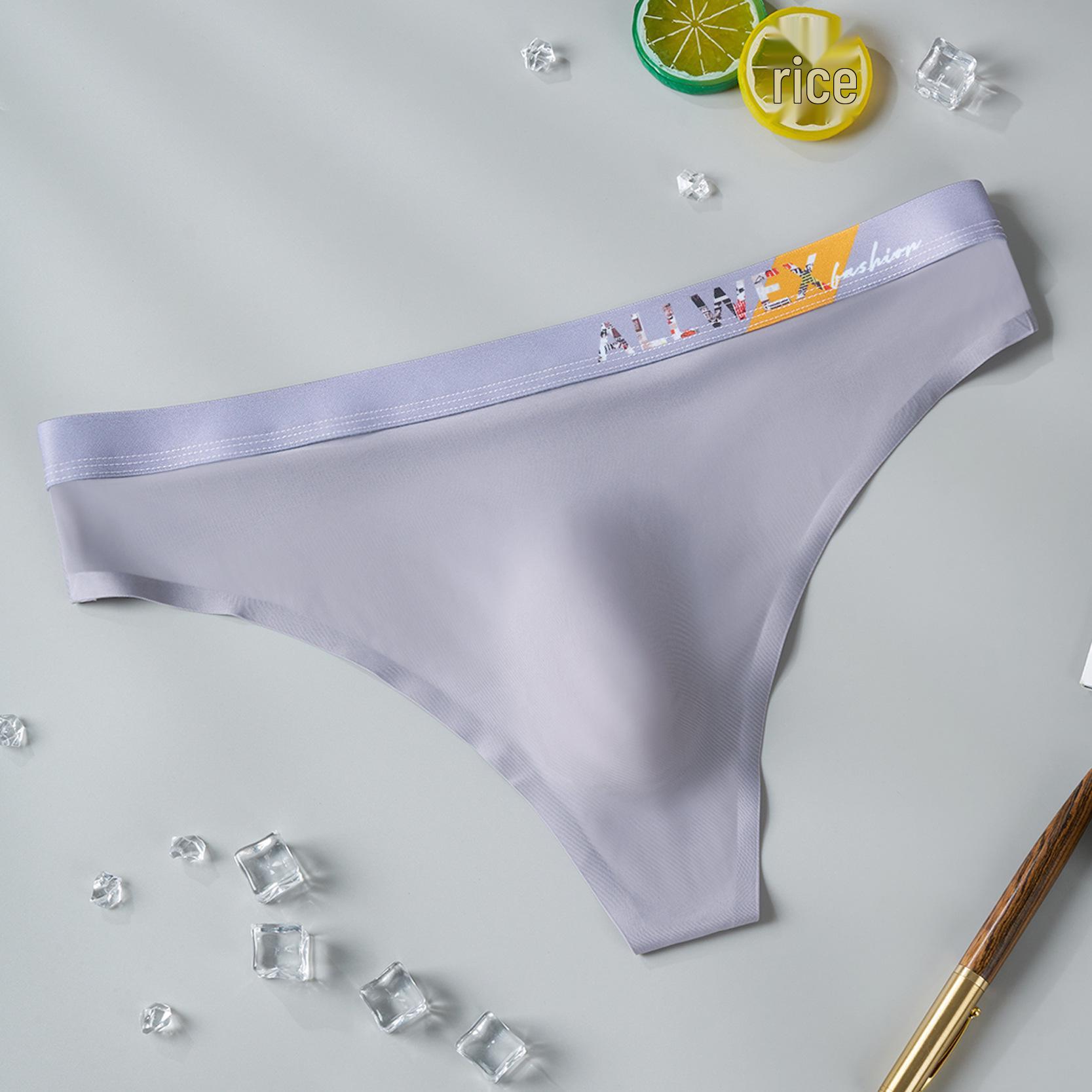 

Чоловічі 3D Контурні Трикутні Плавки з Крижаного Шовку з Дизайном ALLWEX L