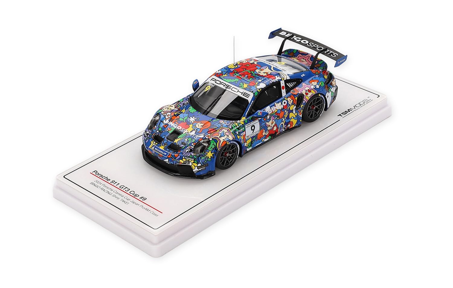 

Sunrich TSM MODEL Масштабная модель Porsche 911 GT3 Cup 2024 Porsche Carrera Cup Japan Класс ProAM BINGO RACING Синдзи Такэи Готовое изделие TSM430839 1/43