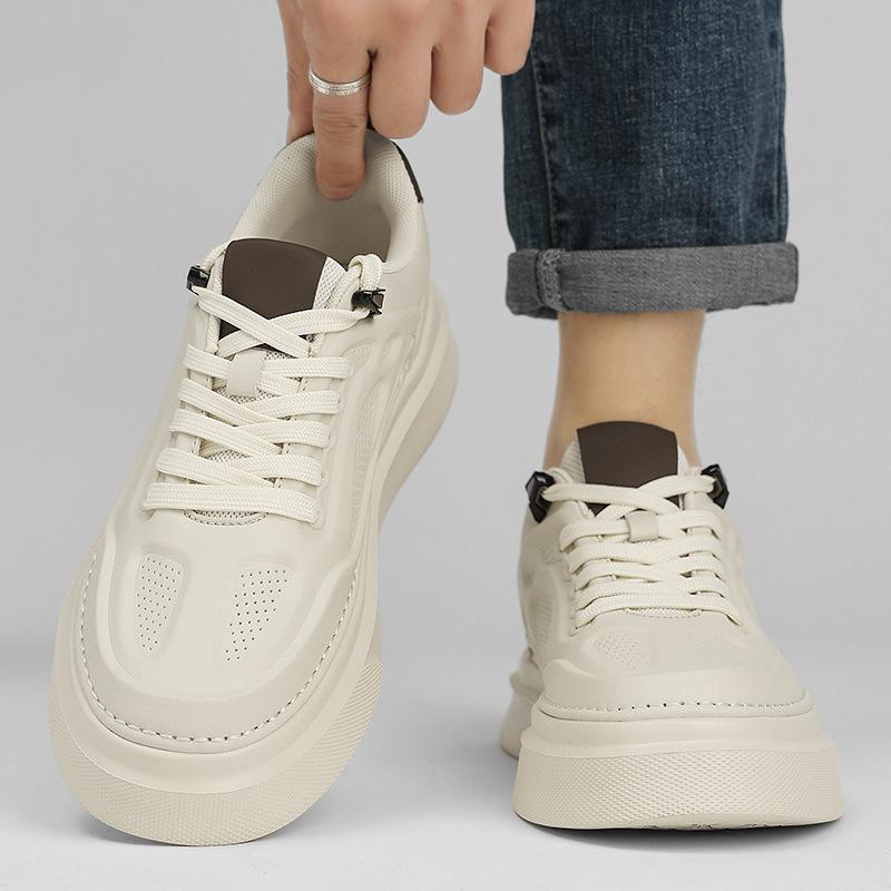 Men's Shoes New Summer Breathable Versatile Casual Board Shoes Men's High Sense Thick Sole