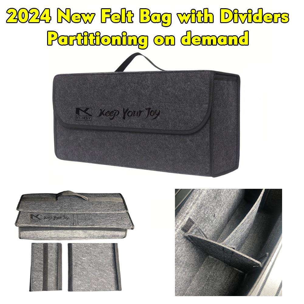 Upgraded Partition Storage function Anti Slip Compartment Boot Storage Tool Car Storage Bag Car Trunk Felt Storage Accessories