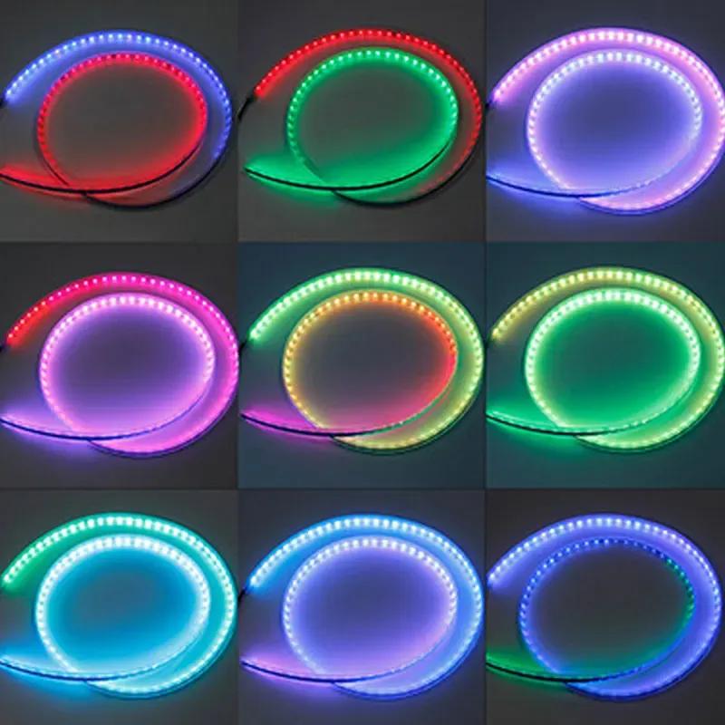 120/150/180cm Car Hood Decorative Light APP Remote Control RGB Led Colorful Car Headlight Strip 12v Universal for UTV ATV DRL