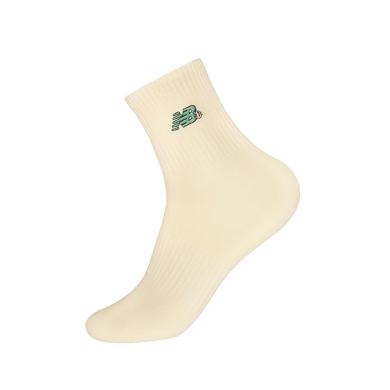 New Balance SS25 Crew Socks Unisex 1 Pack Ecru LAS52404-CAU M