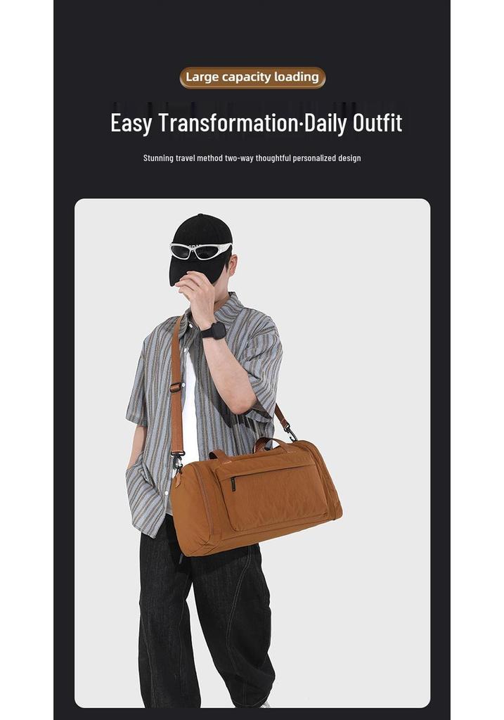 New Lightweight Multi-functional Travel Bag: Large-Capacity, Wear-Resistant, Foldable Gym/Business Shoulder & Handheld Bag.