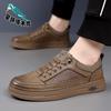 2025 summer men's shoes new breathable soft-soled versatile casual leather shoes men's comfortable board shoes