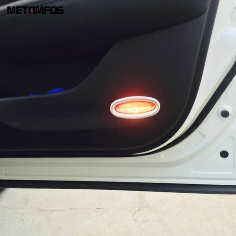 For Renault Koleos 2016-  Matte Front Door Side Turning Signal Warning Light Lamp Cover Trim Molding Inner Accessories