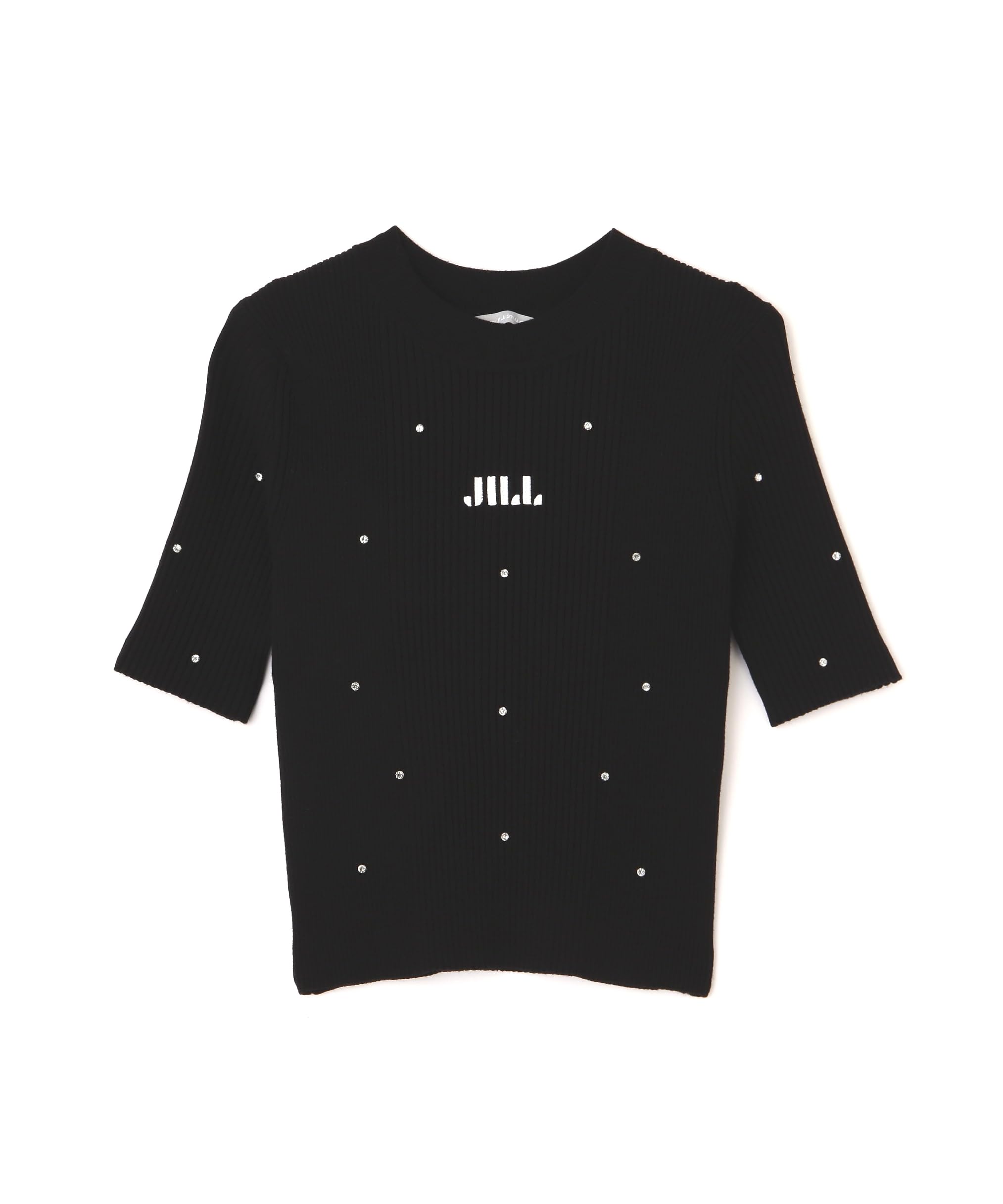 

[JILL by JILL STUART] Трикотаж с коротким рукавом и компактным логотипом с драгоценными камнями