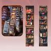 Dark Magic Bookcase Pet Tape Set With Clip, Waterproof Gothic Scrapbook Sticker Rolls