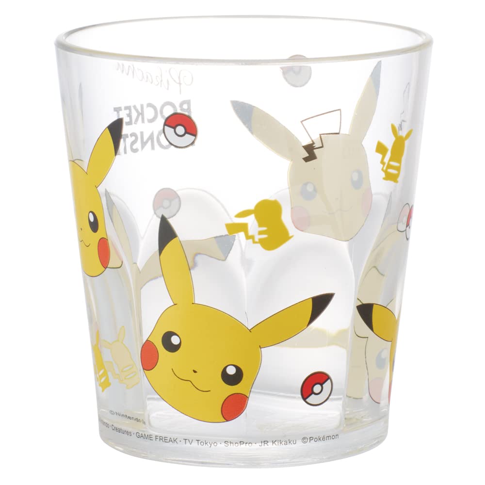 Skater Acrylic Pikachu Cup, 280ml, Pokémon Face, 23, KSA4-A