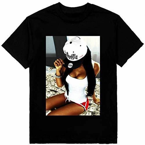 Hustle Hard Pin Up Girl Mens Heavyweight T-Shirt Printed On Shaka Wear Tee Unisex T-Shirt S