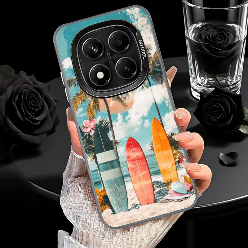 Surfboard Surfing Surf Summer Soft Phone Case for Xiaomi Redmi Note 13 14 15 Pro Plus 12S 12 11S 11 11T 10S 10 Shockproof Cover