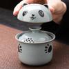 Creative Panda Ceramic Tea Set, Vintage Style 1 Teapot, 2 Tea Cups, Ceramic, Outdoor, Car-Mountable, Tea Infuser, TeaCup