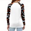 Damen T-Shirt Halloween-Print Langarm Täglich Mode Basic Rundhals Raglanärmel Oberteil