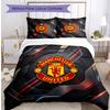 Manchester United Pattern Printed 3PCS Bedding Set Soft Skin-Friendly Washable Duvet Cover & Pillowcases Set All Season Bedroom