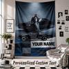 Tapisserie murale personnalisée avec nom et texte, Tapisserie décorative Kendrick Lamar pour chambre à coucher