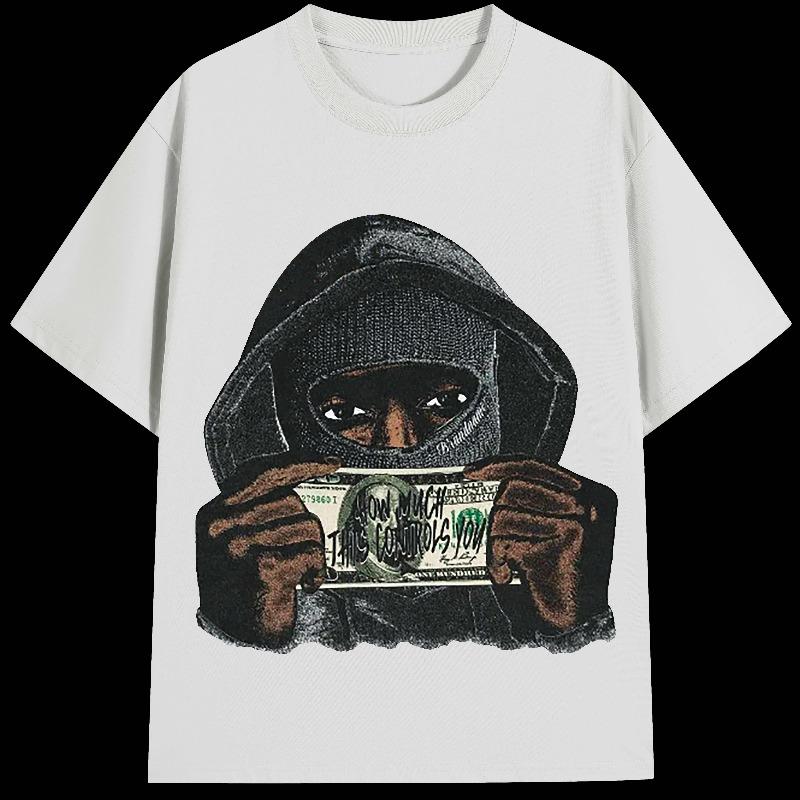 

Men S Y2K-Inspired Streetwear Tee - Comfortable Featuring A Portrait Design, Unisex Adult Fashion Top, Suitable for All Seasons 5XL різнокольоровий