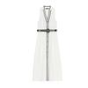 Summer New Product Women's Clothes Minimalist round Neck Sleeveless Contrast Color Trim Belt Midi Skirt Dress 8552957