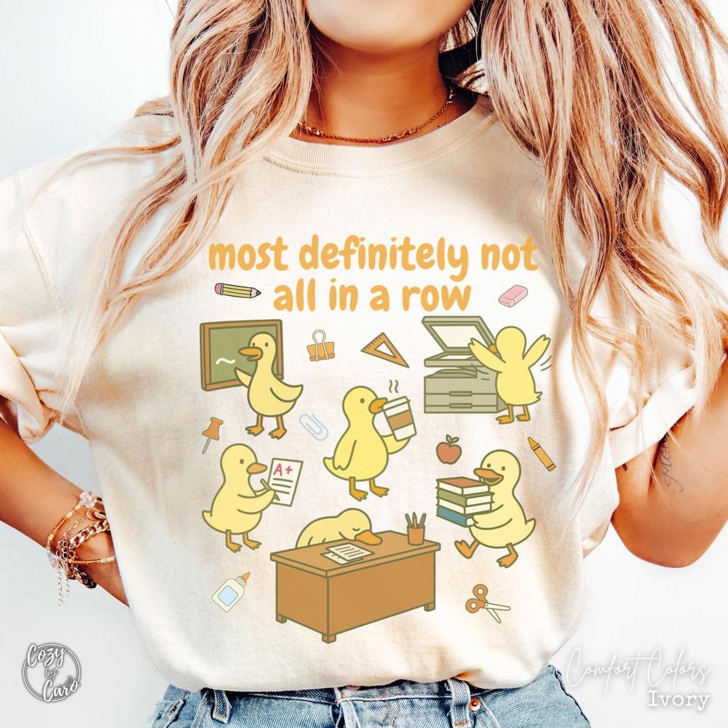Ducks In A Row Shirt, Funny Teacher Tee, Gifts For Teacher Appreciation, Cute School Team TShirt, Comfort Colors, Back To School Humour