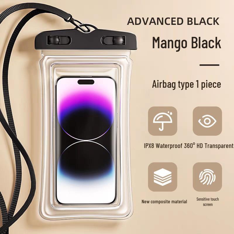 Waterproof HD Clear Mobile Phone Case: Touch-Screen, Airbag Protection for Swimming, Hot Springs, and Rafting