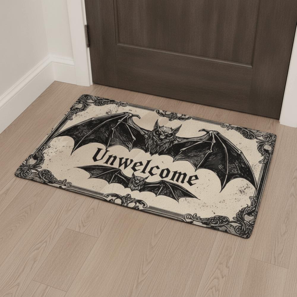 Crystal Velvet Halloween Unwelcome Floor Mat Gothic Style Decorative Door Mat Party