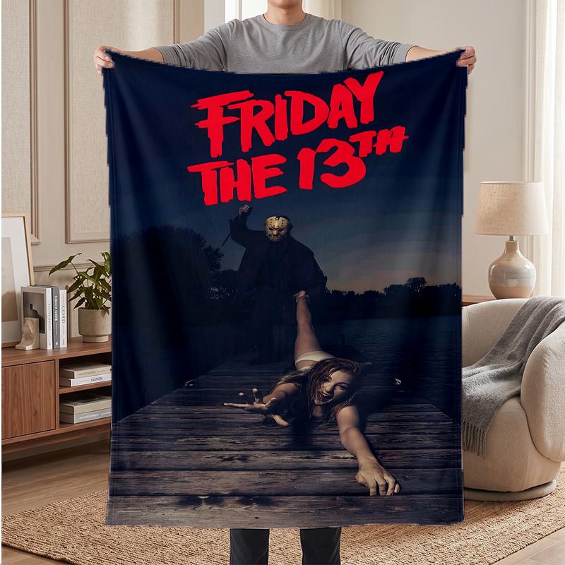 Friday the 13th Soft Warm Flannel Blankets Comfortable Blanket for Home Decoration Gifting