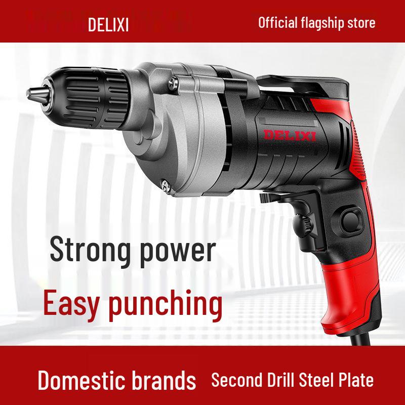 Delixi Handheld 220V Multi-Function Electric Drill and Screwdriver