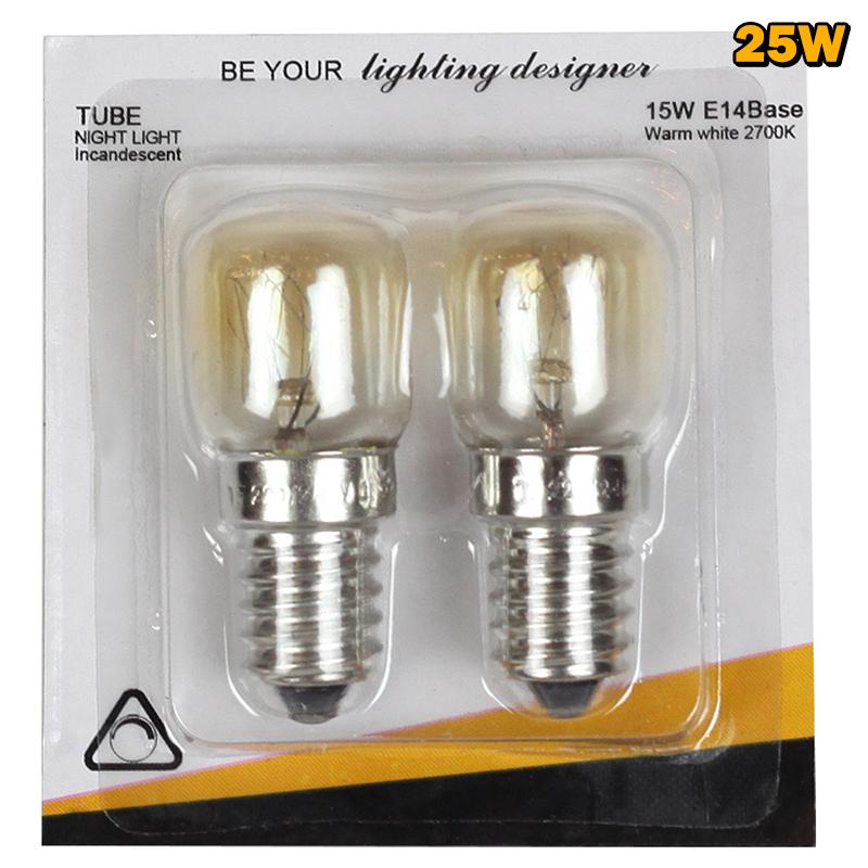 

2Pcs 15/25W 220V E14 300 Degree High Temperature Resistant Microwave Oven Cooker Lamp Salt Light Bulb Lighting Bulb 25W серебряный