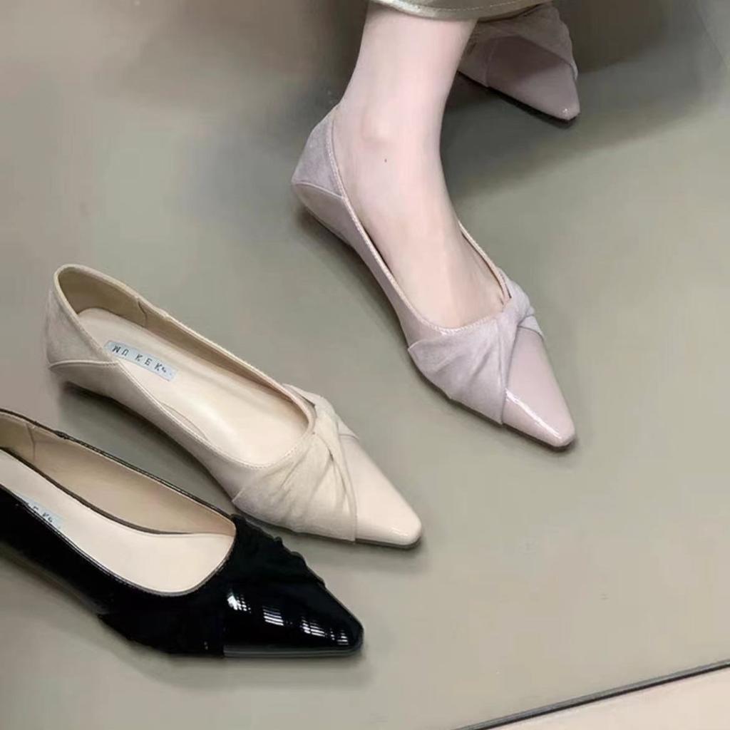 Premium Version of French Beautiful Pointed Head Shallow Mouth Single Shoes Women's 2025 New Models with Skirts To Increase the Height In the Evening