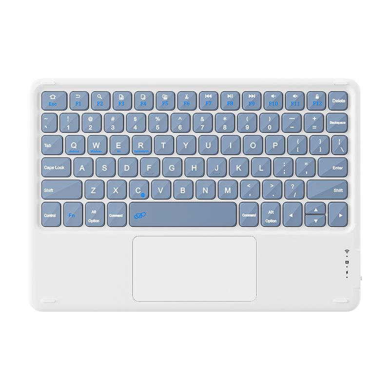 BOW Hangshi X19C Silent Touch Bluetooth Keyboard for Apple & Huawei Tablets - Ideal for Office and Girls' Use