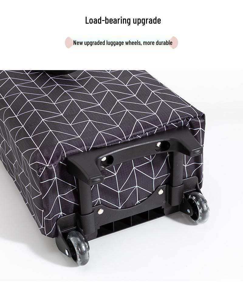 Foldable Shopping Cart Waterproof Trolley for Home Use and Outdoor Trips