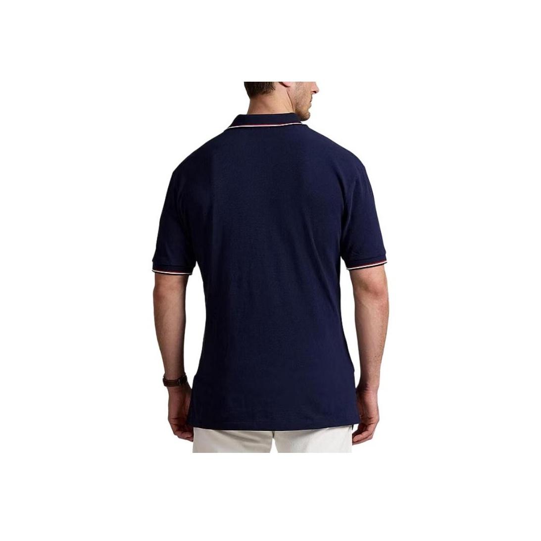 

Polo Ralph Lauren Логотип Короткий рукав Пуговичная рубашка поло Мужские топы Темно-синий 711964467-001 XXL