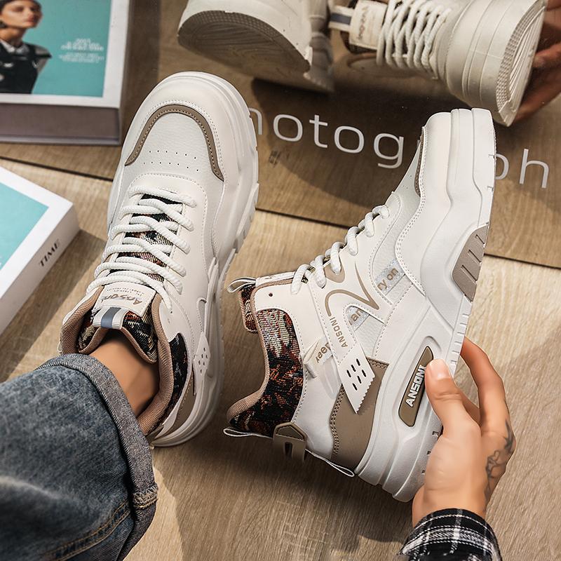Herrenschuhe Neue Frühling Herbst Koreanische High-Top Freizeitschuhe Weichsohle Outdoor Wanderschuhe Mode Jugend Joker Sports Board Schuh