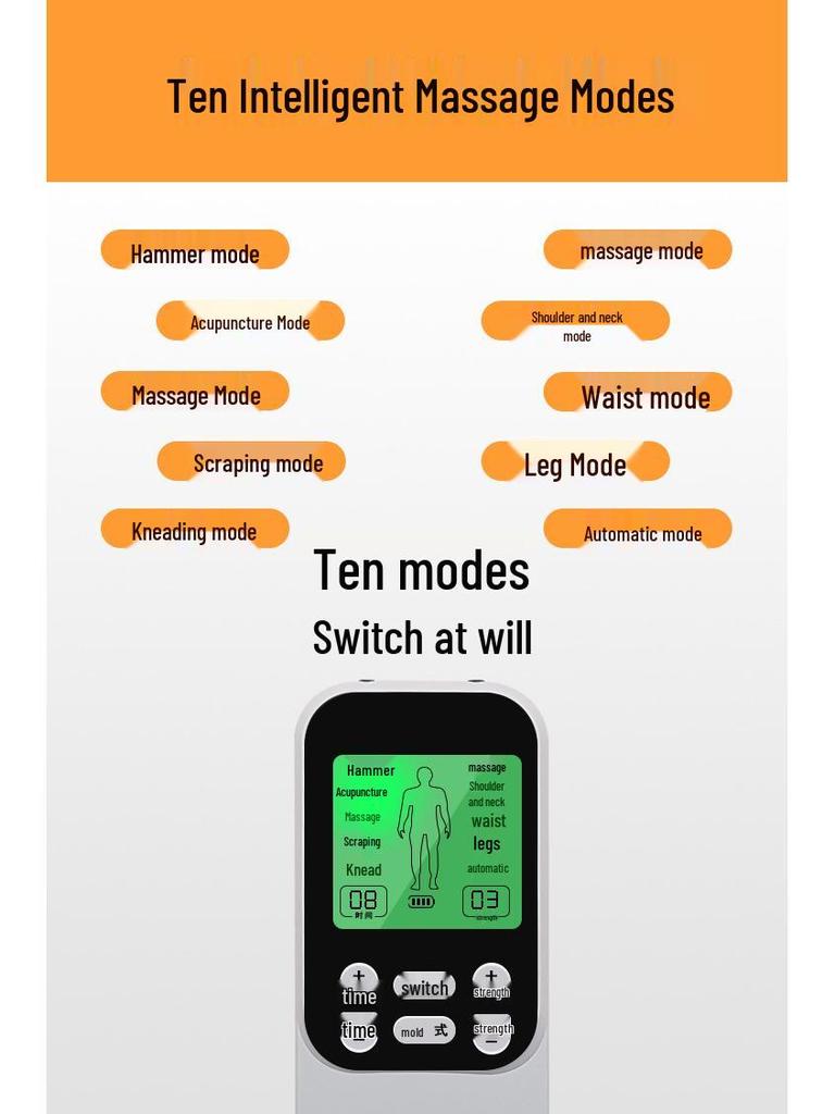 Meridian Therapy Large-Screen EMS Pulse Massager
