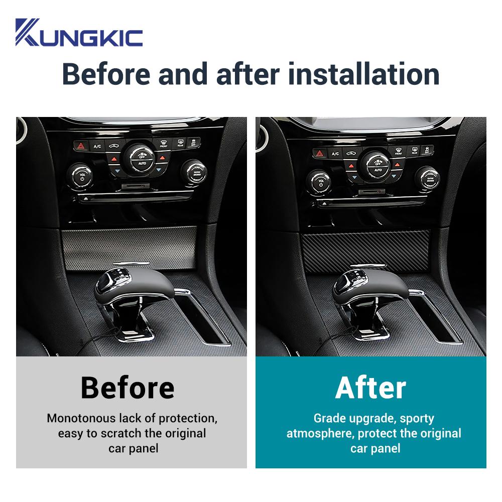 Real Soft Carbon Fiber Sticker For Chrysler 300 300C 2011 2012 2013 2014 LHD RHD Car Central Control Cigarette Lighter Trim