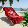 Radiant festive snowflake design Print beach towel, quick drying, suitable for travel, outdoor sports, jogging, the beach and swimming, gift