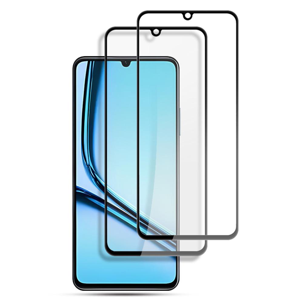 

AMORUS 2Pcs For Realme Note 50 4G Screen Protector Shatterproof Silk Printing Tempered Glass Film Black