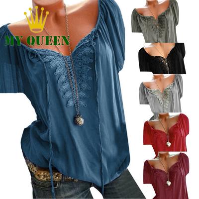 Womens Casual Loose Swing Shirt V Neck Cotton Linen Long Sleeve Plaid Bat-Wing Blouse Top Plus Size