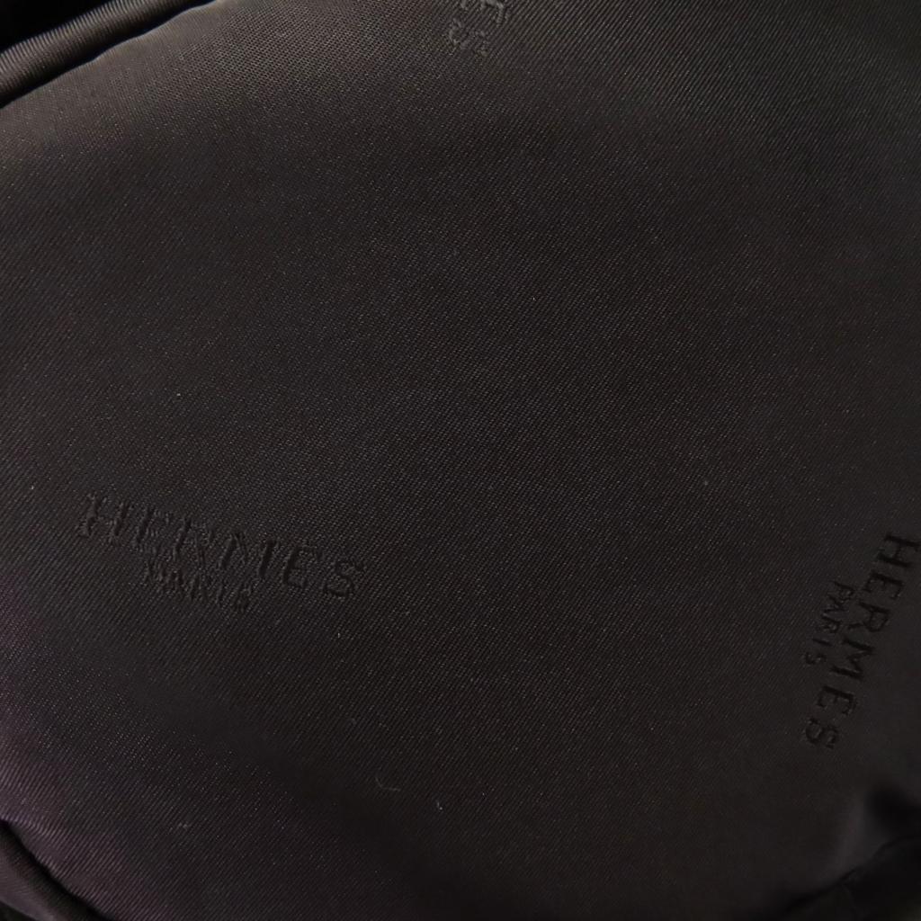 Excellent HERMES Hat Logo-print Velour Hat with Lining Gray Khaki Wool Women 57 Used