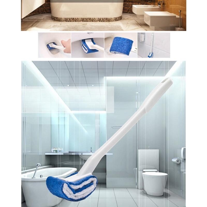 Perie de toaletă nouă nelavabilă, perie de toaletă pentru curățarea gospodăriei, perie cu peri moi fără colțuri moarte, perie pentru scaunul de toaletă