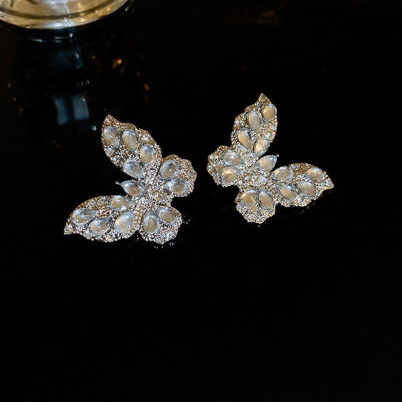 Exquisite Zircon Tassel Earrings: Sparkly, Versatile, Minimalist Design with Light Luxury Appeal.